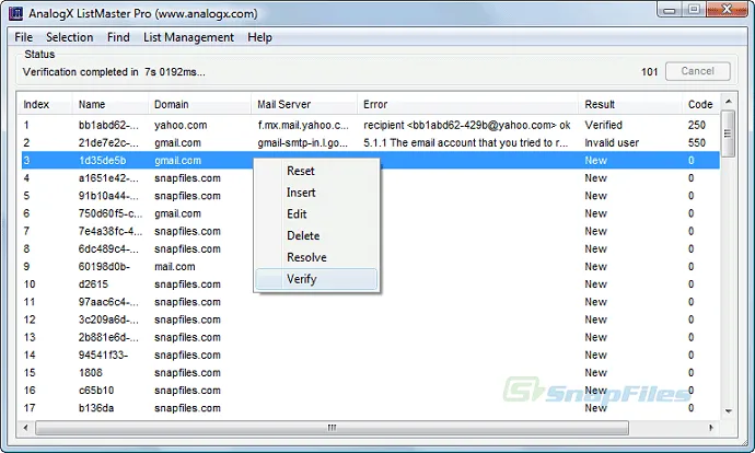 AnalogX ListMaster Pro Captură de ecran 1