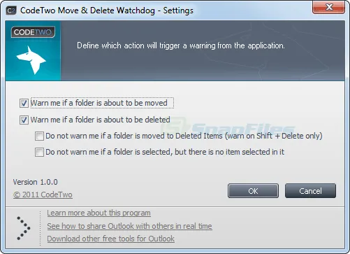 CodeTwo Move and Delete Watchdog Captură de ecran 2