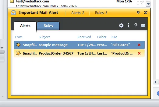 Important Mail Alert for Outlook Captură de ecran 2