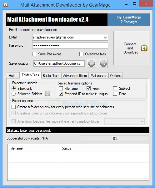 Mail Attachment Downloader Captură de ecran 1