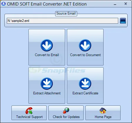 OmidSoft Email Converter Captură de ecran 1