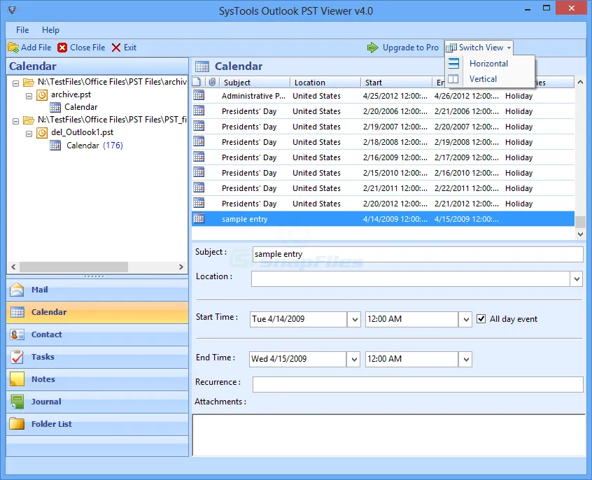 Systools Outlook PST Viewer Captură de ecran 2