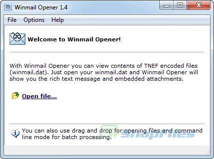 Winmail Opener Captură de ecran 1