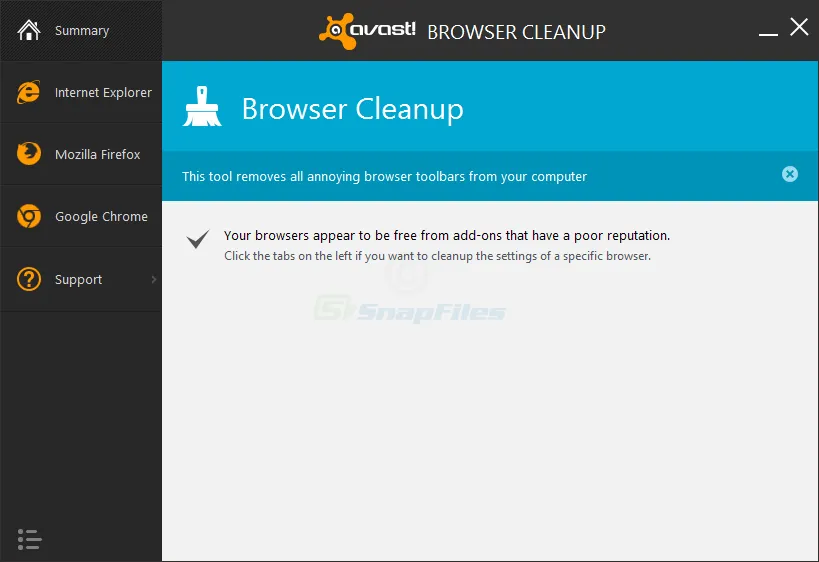 Avast Browser Cleanup Tool Captură de ecran 1