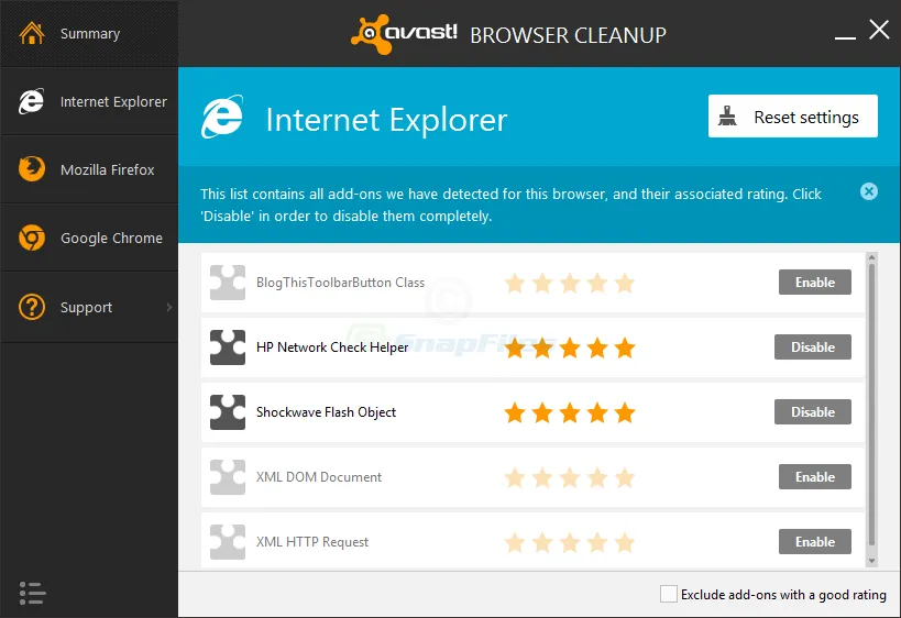 Avast Browser Cleanup Tool Captură de ecran 2