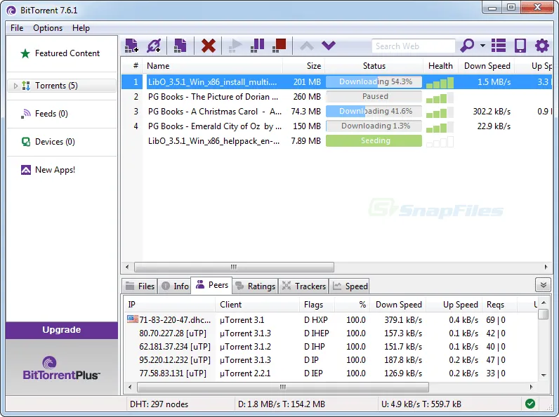 BitTorrent Free Captură de ecran 1