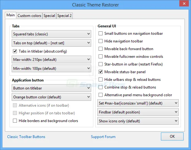 Classic Theme Restorer Captură de ecran 1