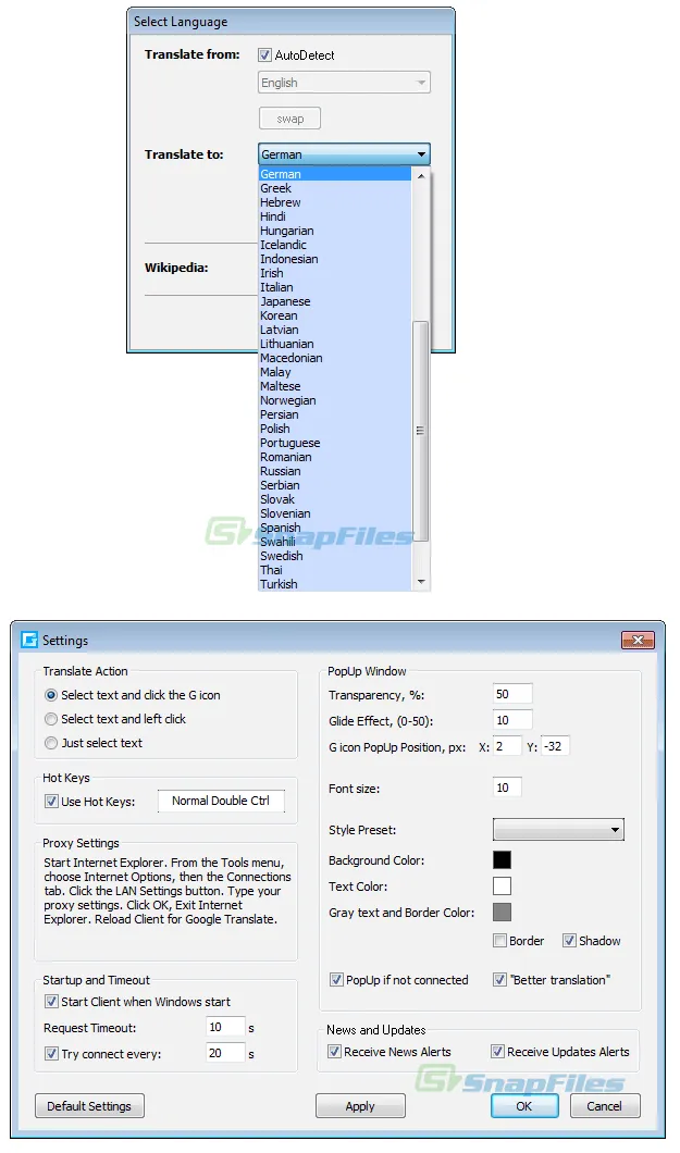 Client for Google Translate Captură de ecran 2