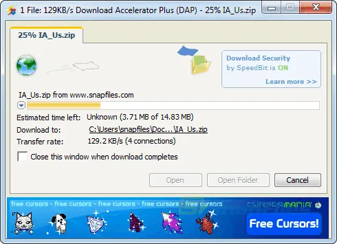 Download Accelerator Plus Captură de ecran 2