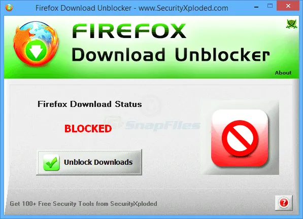 Firefox Download Unblocker Captură de ecran 1