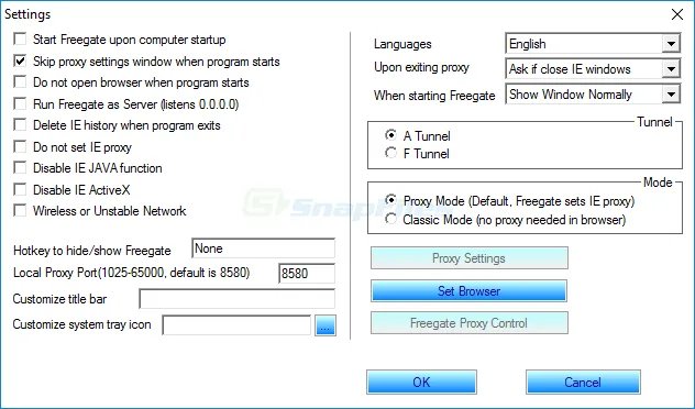 Freegate Captură de ecran 2