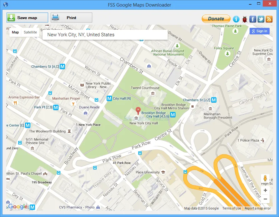 FSS Google Maps Downloader Captură de ecran 1