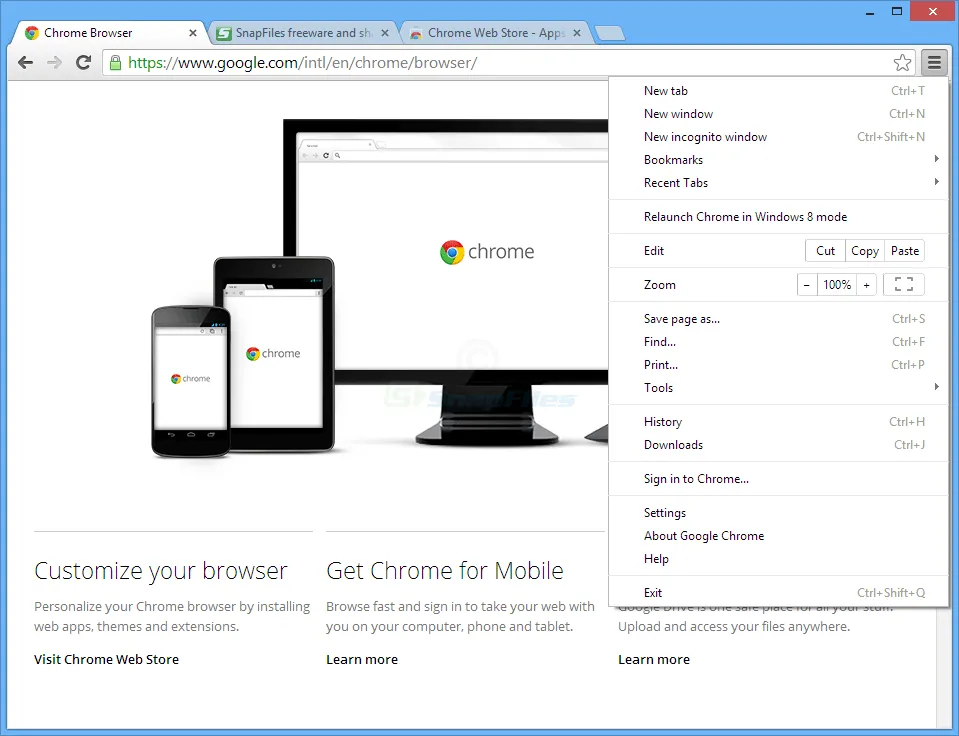 Google Chrome Captură de ecran 1