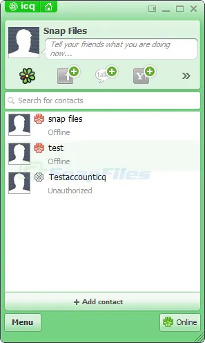 ICQ Captură de ecran 1