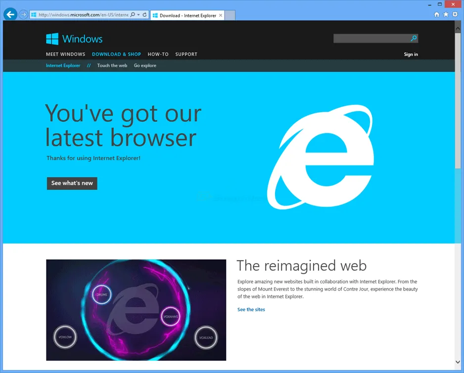 Internet Explorer 11 (Win7) Captură de ecran 1