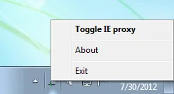 IE Proxy Toggle Captură de ecran 1