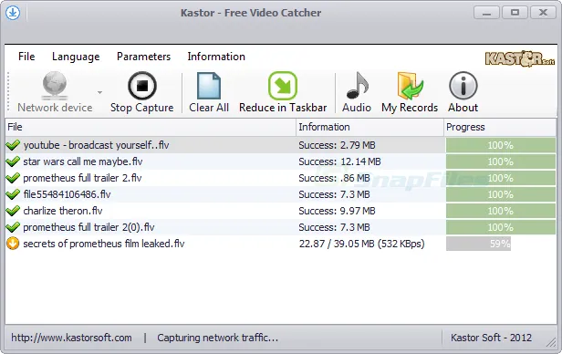 Kastor Free Video Catcher Captură de ecran 1