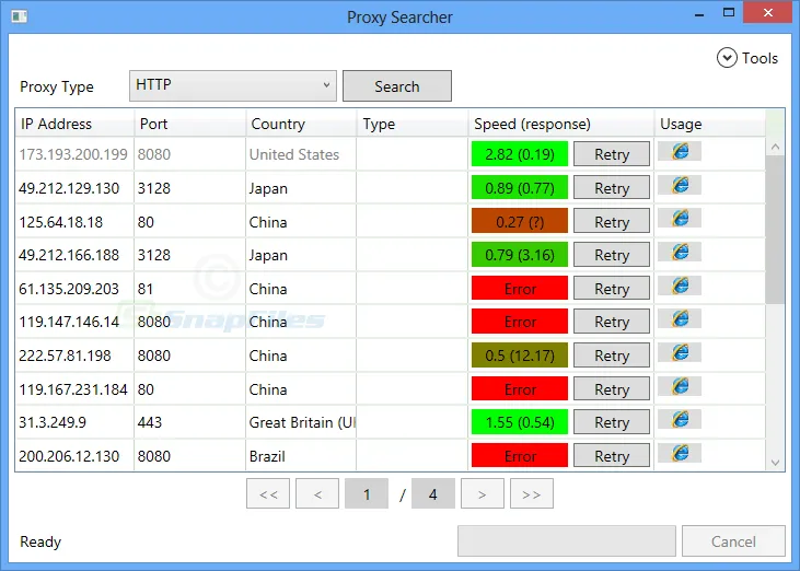 Burds Proxy Searcher Captură de ecran 1