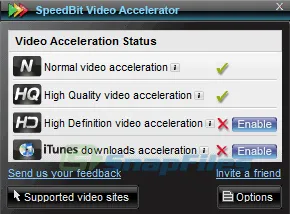 SPEEDbit Video Accelerator Captură de ecran 1