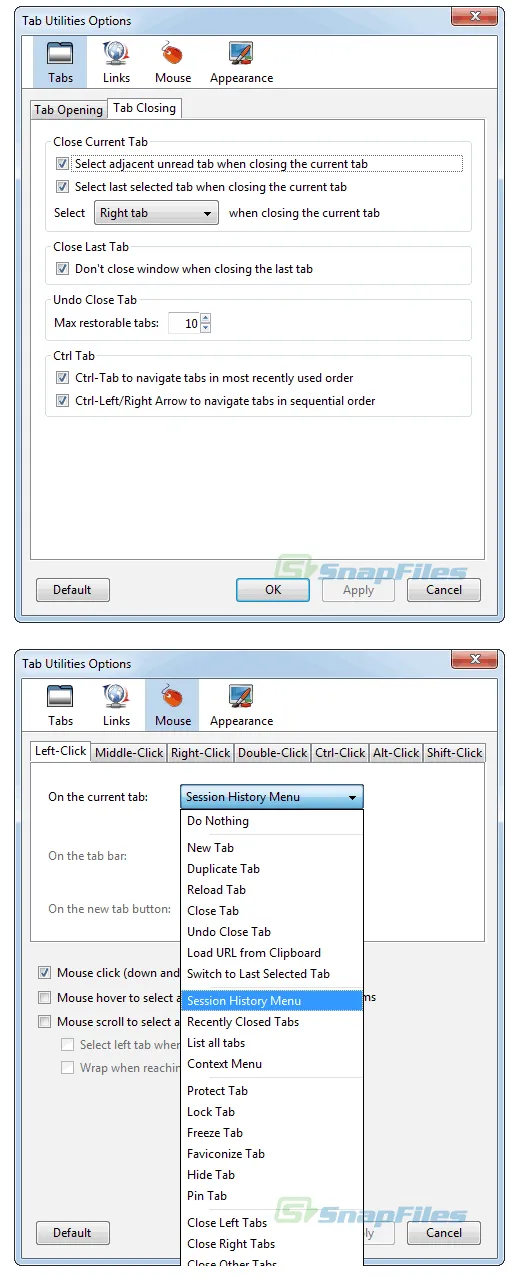 Tab Utilities Captură de ecran 2