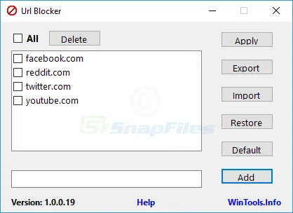 Url Blocker Captură de ecran 1