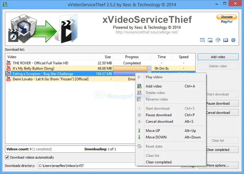 xVideoServiceThief Captură de ecran 1