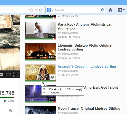 YouTube Ratings Preview Captură de ecran 1