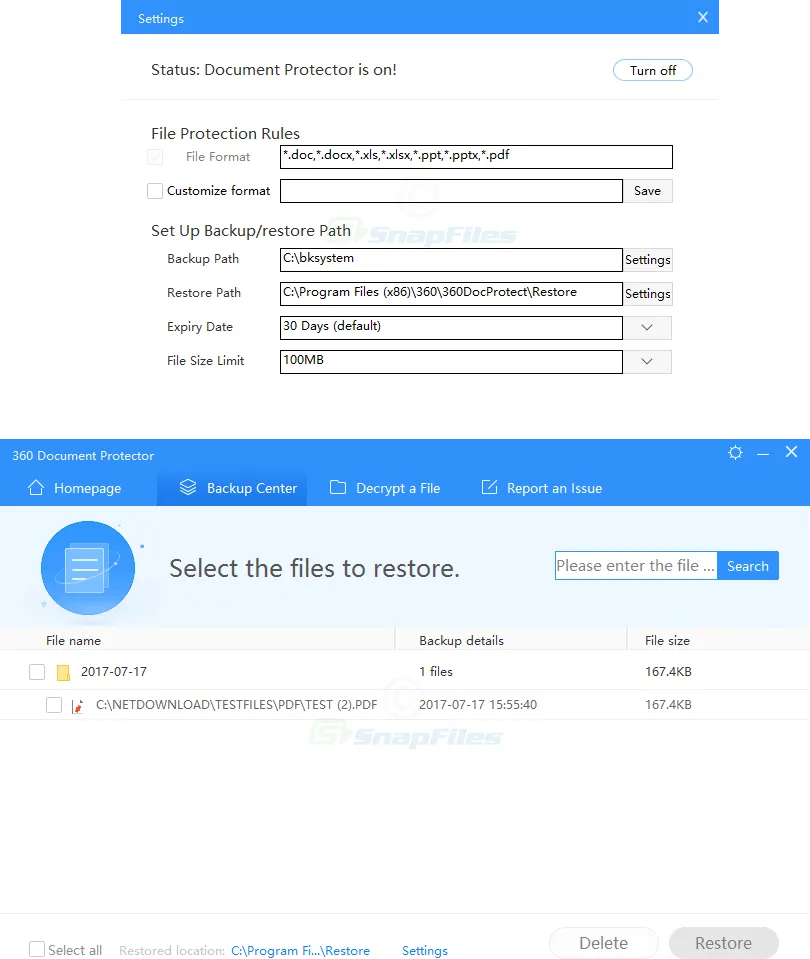 360 Document Protector Captură de ecran 2