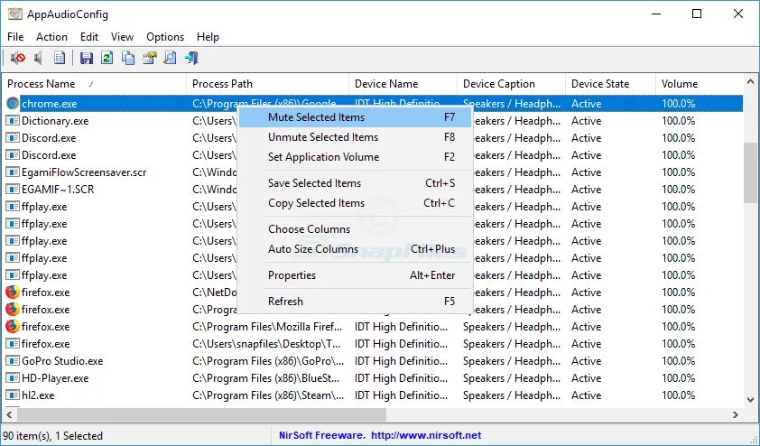 AppAudioConfig Captură de ecran 1