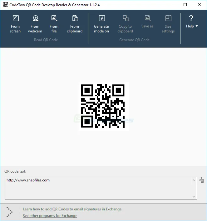 CodeTwo QR Code Desktop Reader and Generator Captură de ecran 1