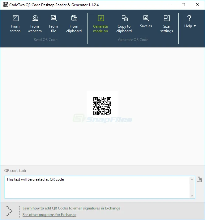 CodeTwo QR Code Desktop Reader and Generator Captură de ecran 2