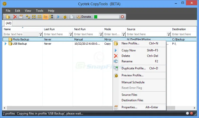 Cyotec CopyTools Captură de ecran 1