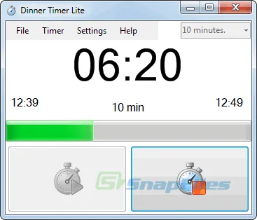 Dinner Timer Lite Captură de ecran 1