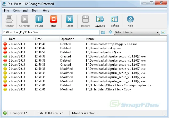 DiskPulse (Free Version) Captură de ecran 1