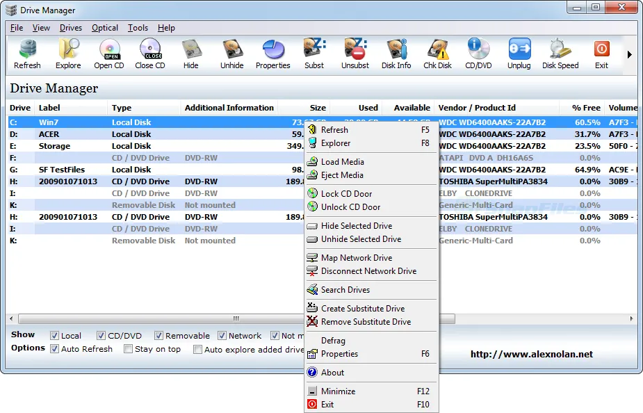 Drive Manager Captură de ecran 1