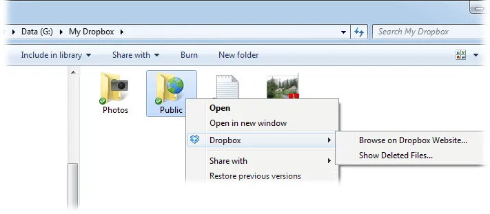 Dropbox Captură de ecran 1