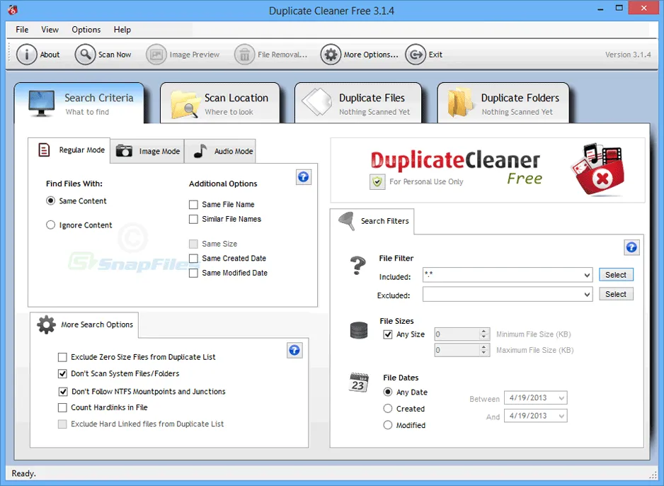 Duplicate Cleaner Free Captură de ecran 1