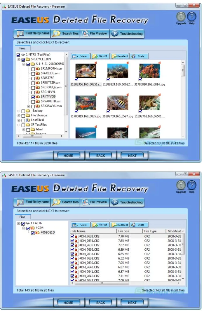 EaseUS Deleted File Recovery Captură de ecran 2