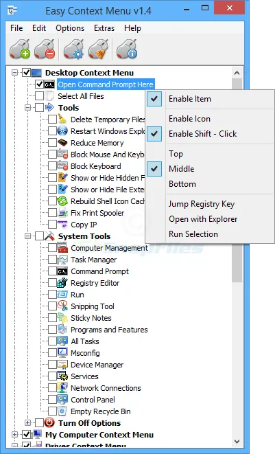 Easy Context Menu Captură de ecran 1