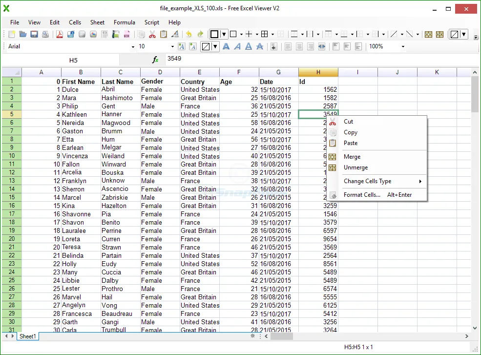 Free Excel Viewer Captură de ecran 1