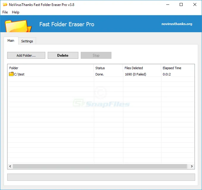 Fast Folder Eraser Pro Captură de ecran 1