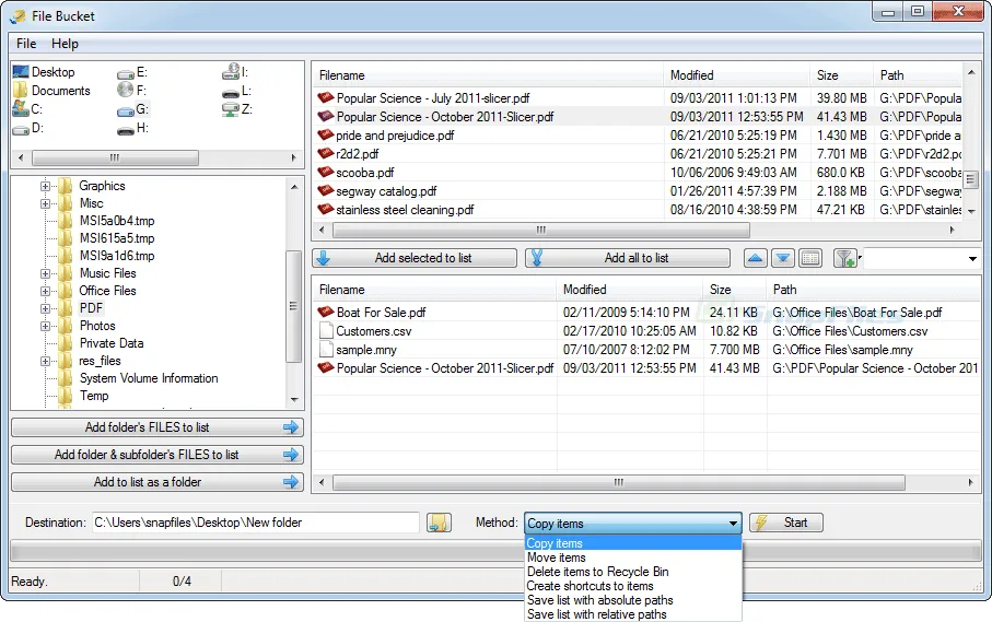 File Bucket Captură de ecran 1