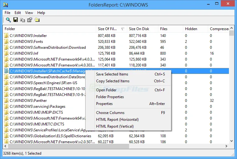 FoldersReport Captură de ecran 1