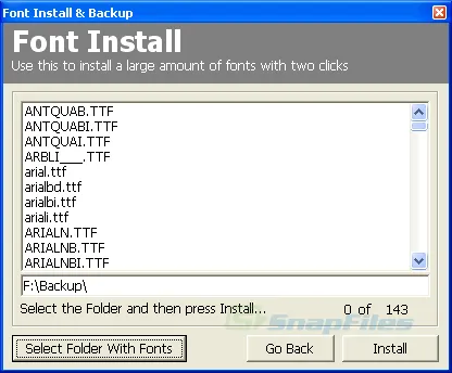 Font Install & Backup Captură de ecran 2