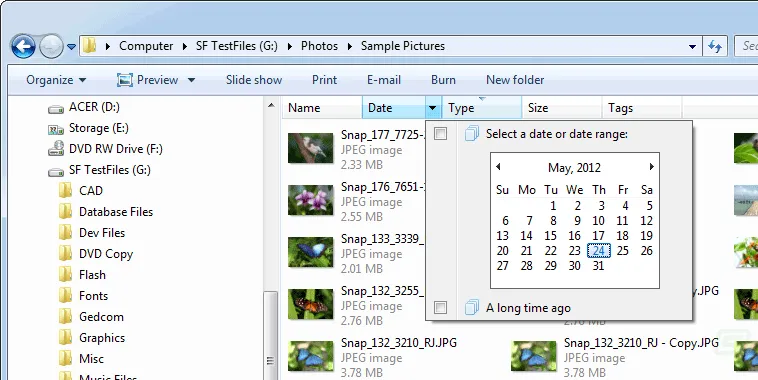 Folder Options X Captură de ecran 2