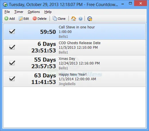 Free Countdown Timer Captură de ecran 1