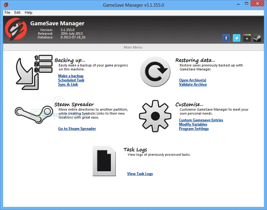 GameSave Manager Captură de ecran 1