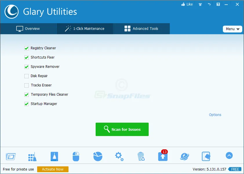 Glary Utilities Free Captură de ecran 2