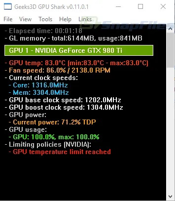 GPU Shark Captură de ecran 1
