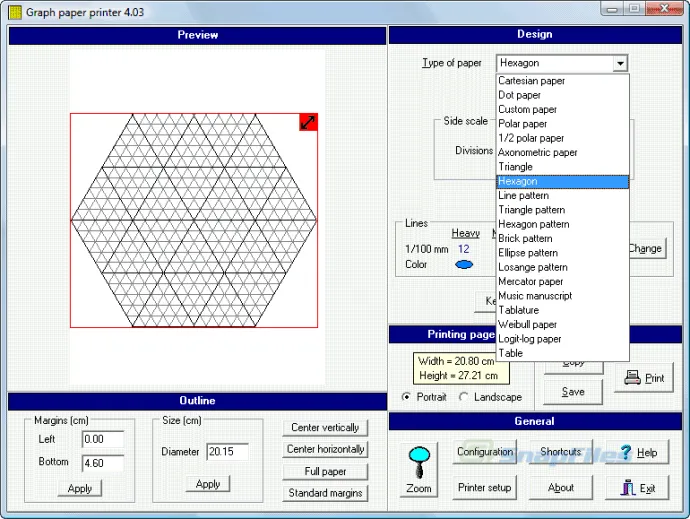 Graph Paper Printer Captură de ecran 2